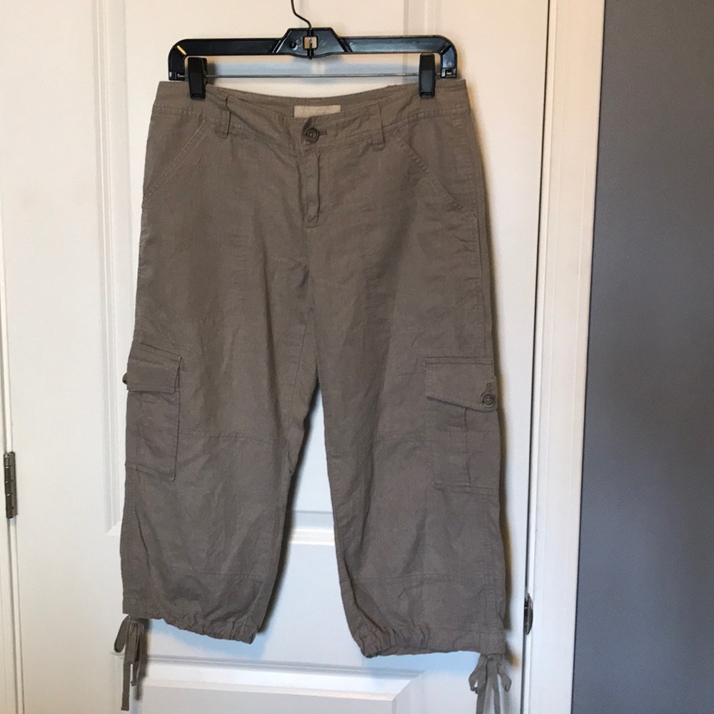 Banana Republic Martin fit linen crops